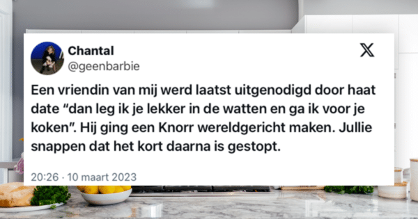 Een tweet over koken